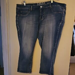 SO Women's Blue Cropped Skinny Jeans - Ankle Crop